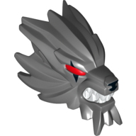 Lego hlava Chima Wolf, tmavě modro šedá (6032850)